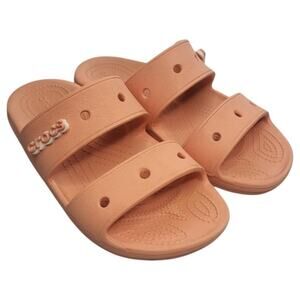 CROCS Women’s Peach/Coral Double Strap Slide Sandals
